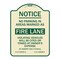 Signmission No Parking in Areas Marked as Fire Lane CVC Section 22500.1 & 22658 Alum, 24" x 18", TG-1824-23724 A-DES-TG-1824-23724 - alternate 1
